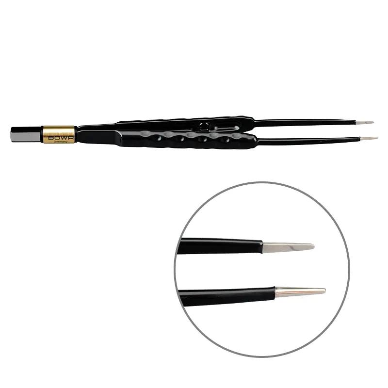 Біполярний пінцет, антипригарний, округла рукоятка, прямий, 180 мм, 1 мм. BOWA-electronic GmbH & Co. KG